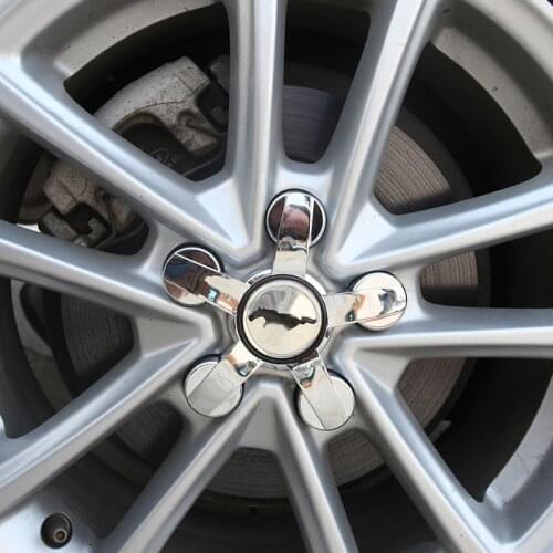 Chrome Wild horse Logo Car Wheel Cover Wheel Center Cap Premium Automobile Dust Cover Wheel Hub Cover Hub Cap for Foucs3 4