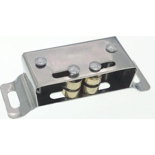 Double Roller Catch Stainless Steel Magnetic Cabinet Catches Hardware Heavy Duty Latch for Cabinet Closet Doors Hole Pitch 42mm