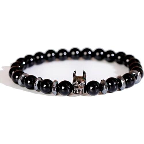 Fashion Men Bracelet Women Natural Stone Beads Charm Hematite Bracelets For Men Jewelry Dropshipping