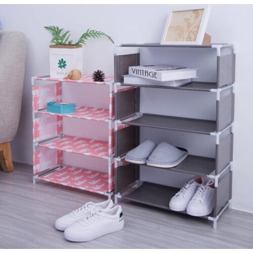 2020 New Shoe Rack Non-Woven Fabric Storage Organizer Cabinet Dustproof Home Shelf 4/5/Layer Multifuional Stackable Shoerack