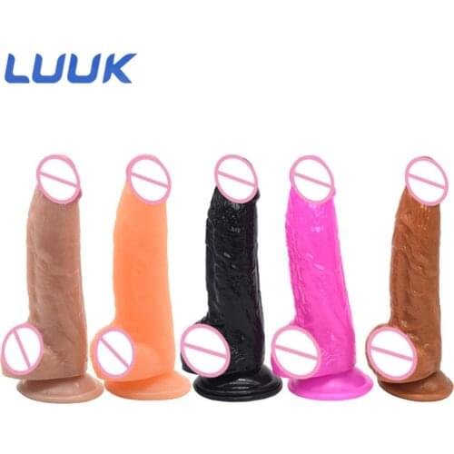 Huge Dildo Realistic Big Black Dick Imitation Penis Imitator For Sex Falos No Vibrator Masturbation Silicone Wear Adult Toys
