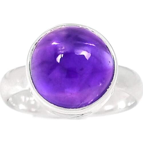 Genuine AMETHYST Ring 925 Sterling Silver Jewelry,USA Size :7.75, MHBAR3586