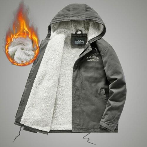 Autumn Winter Parkas Jackets Men Casual Hooded Collar Wool Liner Keep Warm Coats Men Windbreaker Jaqueta Masculina M-4XL Outwear