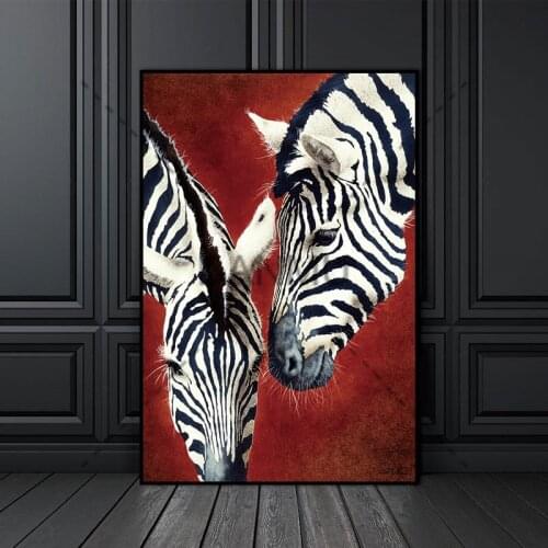 Nordic poster Canvas Painting Zebra Animal Abstract Wall Pictures for Living Room Art Decoration Pictures Scandinavian