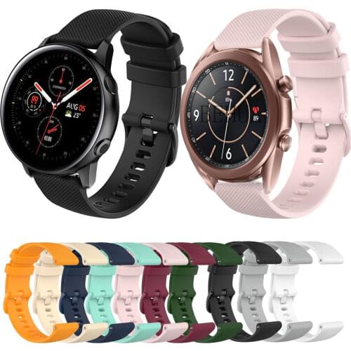 WatchBand Strap For Samsung Galaxy Watch 3 45mm 41MM / Active 2 40mm 44mm Silicone For Huawei GT 2 42mm 46MM Bracelet Watchstrap