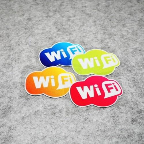 NO.S025 Waterproof Car Interior Safety Warning Mark Bright Color WIFI Sign Funny Car Stickers and Decals