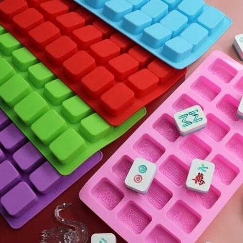 LOVE'N OEM LV137C Mahjong handmade Ice Cube resin silicone Mold For Party Bar Accessories Chocolate cake decoration