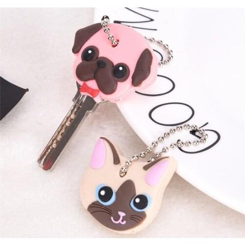 1pc Cartoon Silicone Protective Key Case Cover For Key Control Dust Cover Holder Organizer Home Accessories Supplies