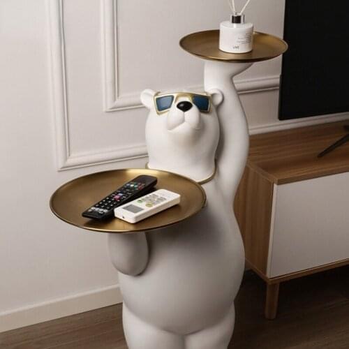 Light Luxury Sunglasses Polar Bear Home Decoration Shelves Minimalist Vertical Ornaments Nordic Style Living Room Soft Decors