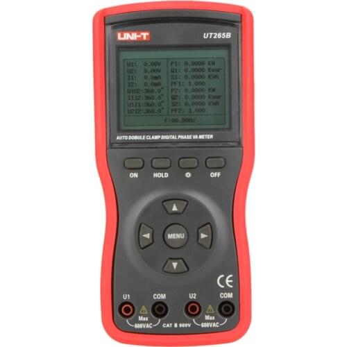 UNI-T UT265B Auto Double Clamp Digital Phase Meter VA Volt Ammeter UT265B Intelligent Double Clamp Phase Digital Voltammeter