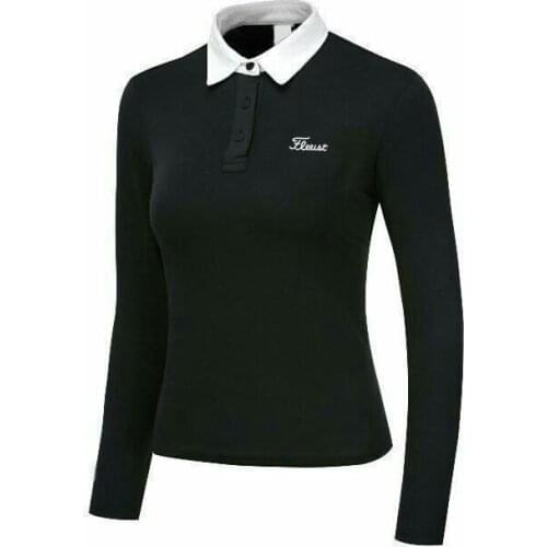 Ladies Golf Wear T-shirt Lidies Long Sleeve Polyester Spring Outdoor Sports Sweat Shirt