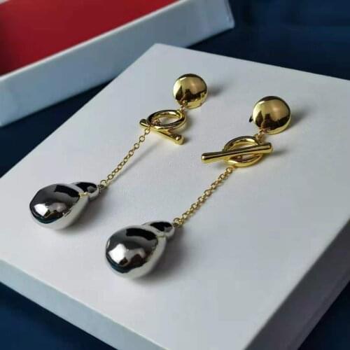 New 2021 Hot Black Fashion Pearl Jewelry Gold Color Long Tassels Earrings Design Date Wedding Party Fine Luxury Brand