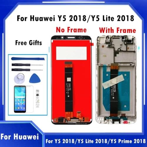5.45" Tested LCD Display For Huawei Y5 Lite DRA-LX5 For Huawei Y5 Lite 2018 LCD Touch Screen with Frame Replacement Digitizer