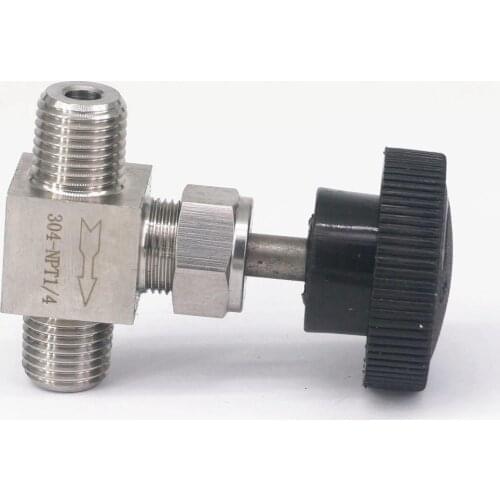1/4" NPT Male Needle Valve SS 304 Stainless Steel Flow Control shut off Needle Valve
