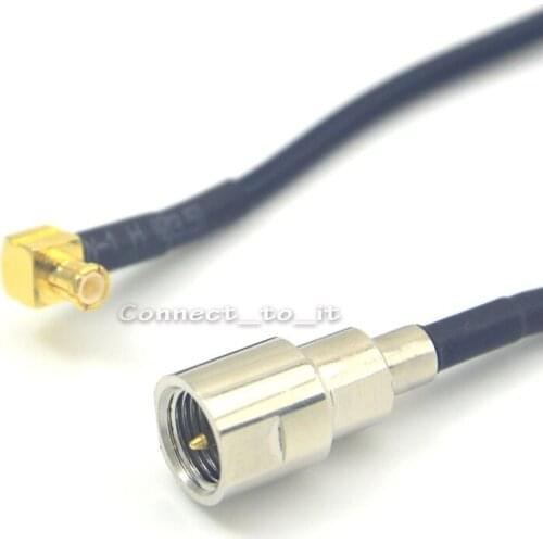 10 Pcs FME - MCX FME Male Plug Connector Switch MCX Male Plug Right Angle Connector Adapter RG174 20CM 8" Adapter