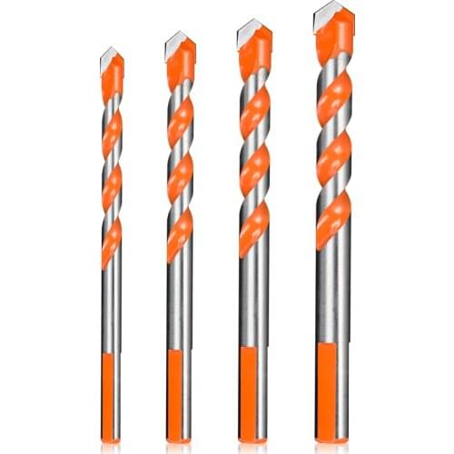 4Pcs 6mm/8mm/10mm/12mm Triangle Shank Drill Multifunctional Ceramic Glass Hole Wall Cobalt Twist Drill Spiral Drill Bit