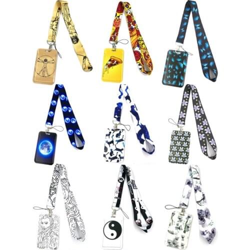 Cartoon animation Art Cartoon Anime Fashion Lanyards Bus ID Name Work Cards Holder Accessories Decorations Kid Gifts