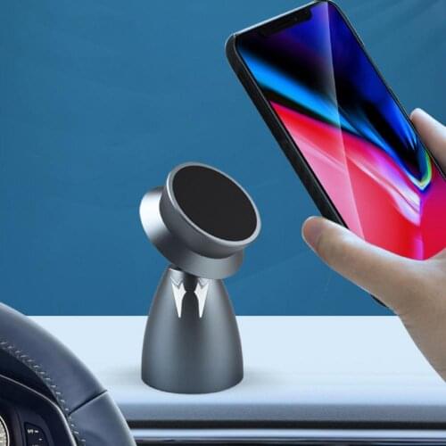 Phone Holder 360 Degree Rotation N45 Magnet Metal Car Instrument Panel Support Mobile Phone Base Navigation Support Frame