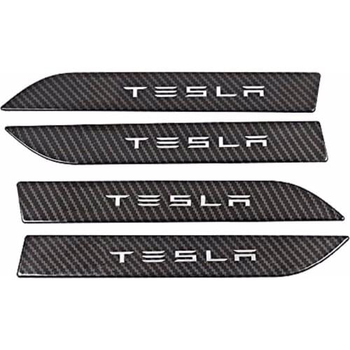 For Tesla Model X Car Door Handle Cover Trim Protector Sticker Decal 3D Carbon Fiber style for Tesla Model X Accessoris