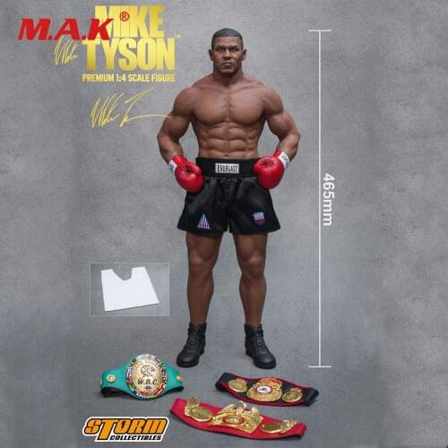 1/4 Scale Box Champion Mike Tyson Mike Tyson Statue Gold Belt Full Set Action Figure Collectible for Fans Gifts