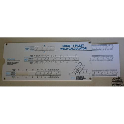 SKEW-T FILLET WELD GAUGE SLIDE RULE ONLY