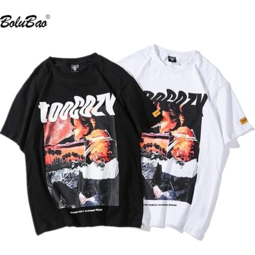 BOLUBAO Fashion New Hip Hop Men T-Shirts Summer Street Clothing Mens T Shirt Male Casual Cotton Tee Shirt Tops