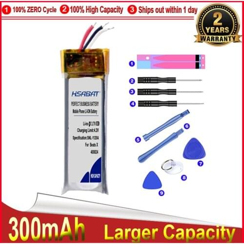 HSABAT 0 Cycle 120mAh Battery for Beats X Headset Earphone beatsx battery bluetooth headset Replacement Accumulator