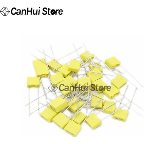 20pcs Polypropylene Safety Plastic Film 100V 1nF~470nF 1UF 100nF 150nF 220nF 270nF 330nF 2.2nF 3.3nF 4.7nF Correction capacitor