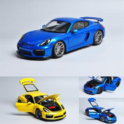 Diecast 1/18 Cayman GT4 911 Alloy Sports Car Model Metal Die-Cast Toy 718 Vehicle for Collectible Christmas Gift Souvenir Show