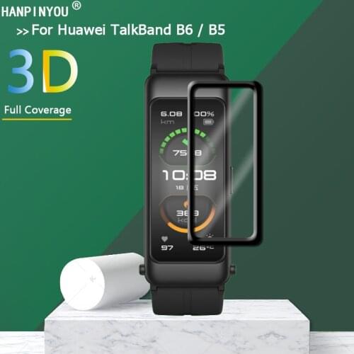 For Huawei TalkBand B6 / B5 Smart Watch Full Covering 3D Curved Plating Soft PMMA PET Film Screen Protector (Not Tempered Glass)