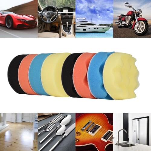 31Pcs Polishing Pads Kit 3 Inches Drill Buffer Attachment with Sanding Papers Sanding Waxing for Automobiles Yachts