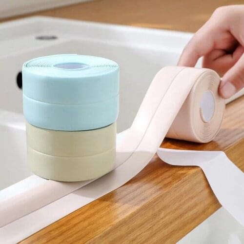 Bathroom Shower Kitchen Sink Sticker Bath Sealing Strip Tape Self Adhesive Cooktop Waterproof Oil-Resistant Toilet Edge Stickers