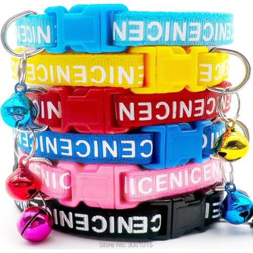 100pcs NICE Dog Collar Personalized Custom Polyester Cat Collar Name ID Tags For Puppy Cat Accessories Collar Decoration with be