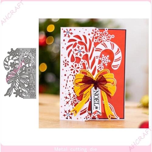 Christmas Candy Cane Lace Metal Cutting Dies for DIY Scrapbooking Photo Album Decorative Embossing Paper Card Crafts Die 2021