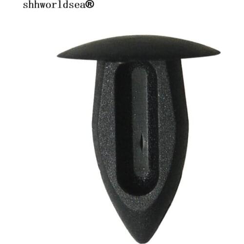 Shhworldsea 100PCS auto plastic clips and car fasteners radiator top shield retainer for ford 375372-S fits into 7.4mm hole