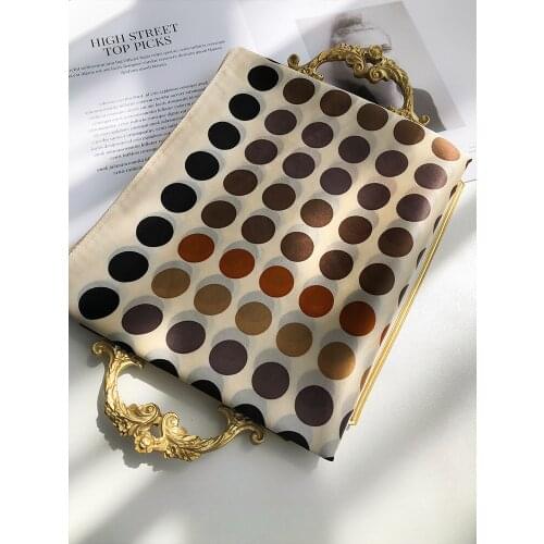 Cute silk scarf female autumn style western fashion gradient circle silk scarf 90 square scarf shawl 100% mulberry silk, 88*88c