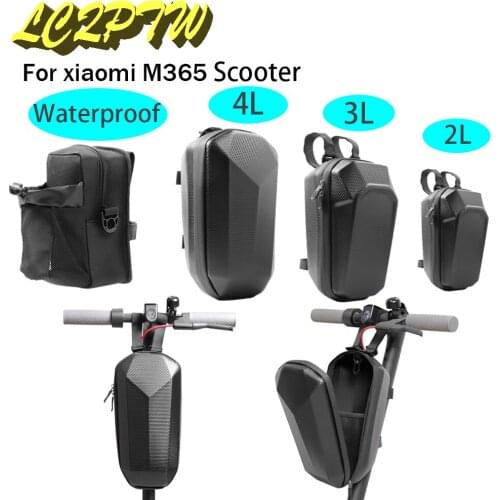 Electric Scooter Handlebar Bag EVA Hard Shell Waterproof Bag for Xiaomi M365 Handlebar Hanging Multifunctional Storage Front Bag