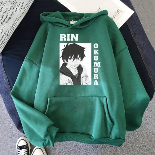 Anime Blue Exorcist Printed Men/women Rin Okumura Hoodie Long Sleeve Hoddies For Teens Sweatshirt Harajuku Hoodie Streetwear