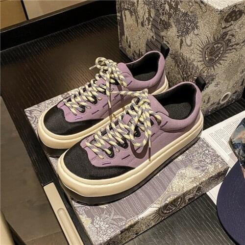 High Quality Shoes Womens Platform Shoes 2021 Fashion Big Head Canvas Shoes Thick Latex Foam Insole Rubber Foam Soles Women