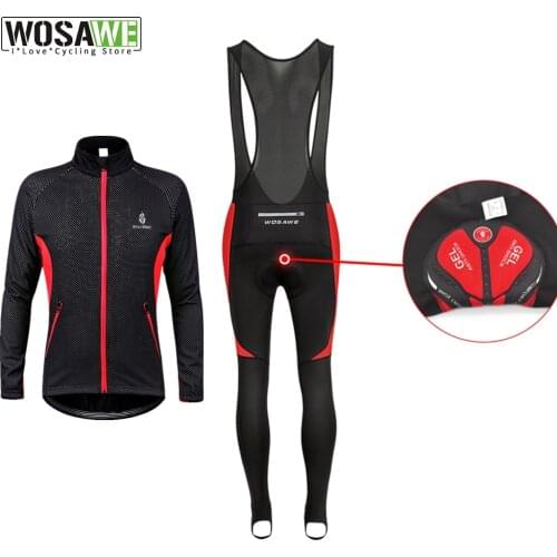 Winter Thermal Fleece Warm Cycling Clothes Mens Suit Outdoor Riding Bike MTB Clothing Bib Pants 3D Padded Long Leggings