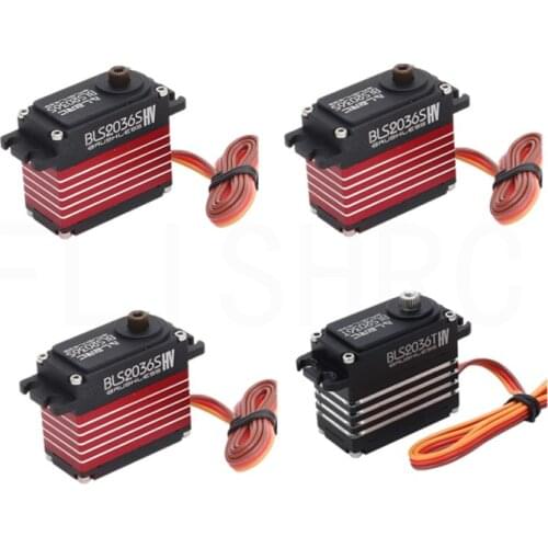 ALZRC -3Pieces BLS2036S CCPM Full Size Digital Metal Servo +1Piece BLS2036T Full Size Digital Metal Locked Rudder Servo