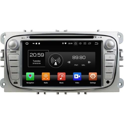 Android 8.0 Octa Core 7" Car Multimedia DVD GPS Head Unit for Ford Focus 2008-2010 4GB RAM Radio Bluetooth WIFI USB Mirror-link