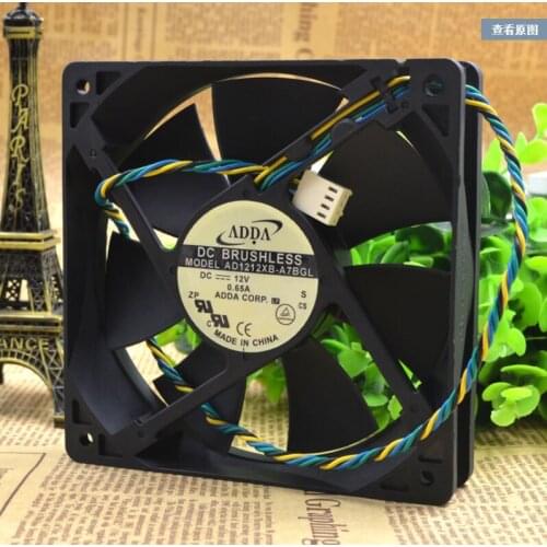 Authentic AD1212XB-A7BGL 12025 12V 0.65A four line PWN temperature control fan