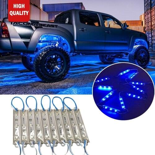 10x Blue White Car Truck Bed Under Body Rock LED Lighting Kit For Toyota Tacoma 16-2021 Ford F150 00-2021 SUV 4WD Offroad Pickup