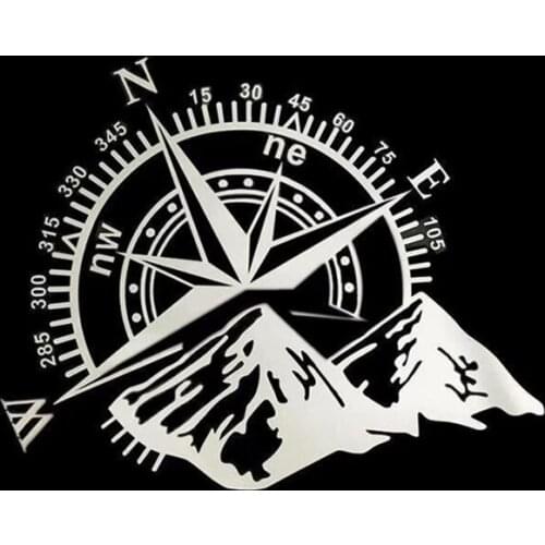 48*34cm Off-road Compass Car Sticker Rose Navigate Vinyl Sticker Decal Car Auto Laptop Car Door and Hood