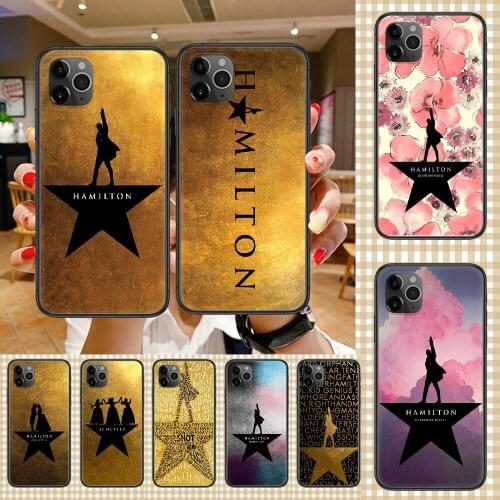 Hamilton Musical Lyrics Phone Case Cover Hull For iphone 5 5s se 2 6 6s 7 8 12 mini plus X XS XR 11 PRO MAX black tpu coque