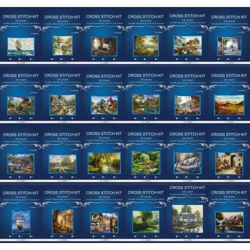 The flowers of the Window Cotton Embroidery Crafts Needlework 14CT Unprinted Cross Stitch Kits DMC DIY Quality Handmade Decor 2