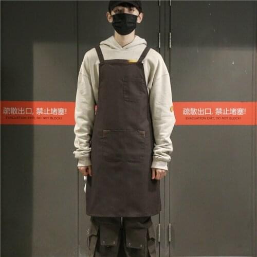 Professional Grade Chef Apron for Kitchen BBQ and Grill Canvas Work Apron with Tool Pockets Cross-Back Straps