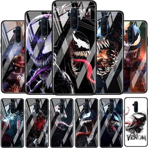 Venom Marvel Hero Glossy Protection Cover for OnePlus 9R 9 8T 8 7T 7 Pro Nord Z 5G Luxury Tempered Glass Phone Case