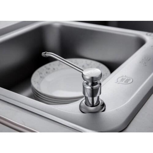 Quality SS304 housing bottle 280ml Kitchen Sink Stainless Steel Liquid Soap Dispenser